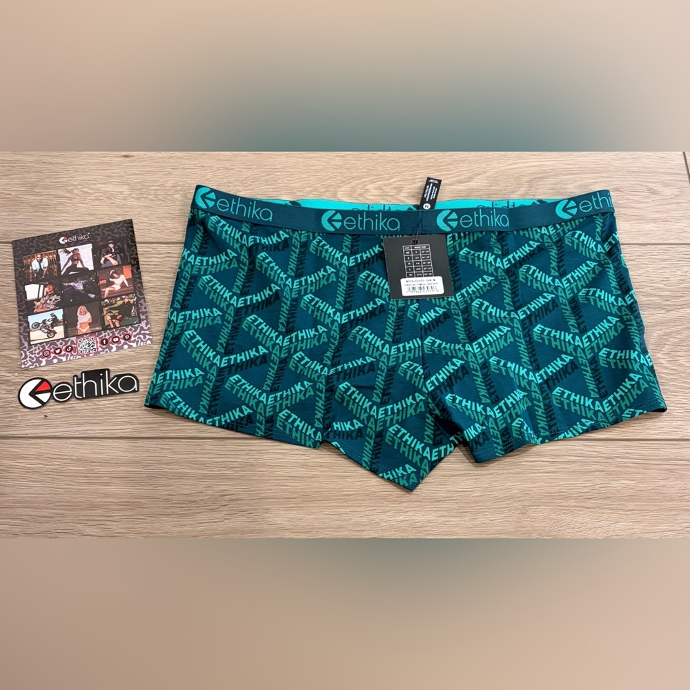 NWT ethika Women’s Teal and Dark Green Boxer Briefs (Sizes XS-XXL) ($22 Online)